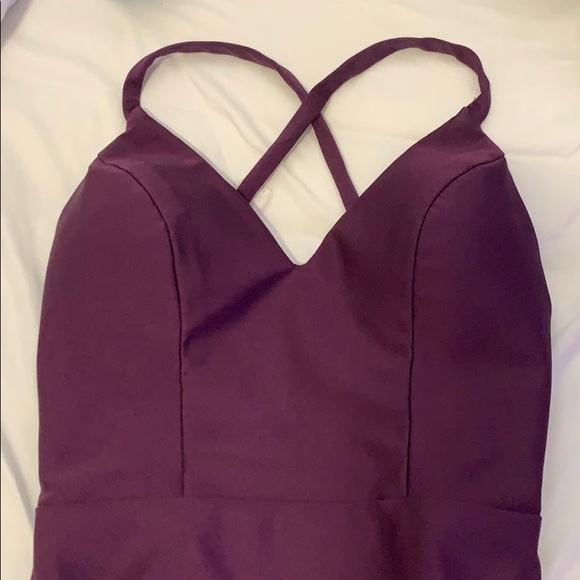 dark purple tight dress